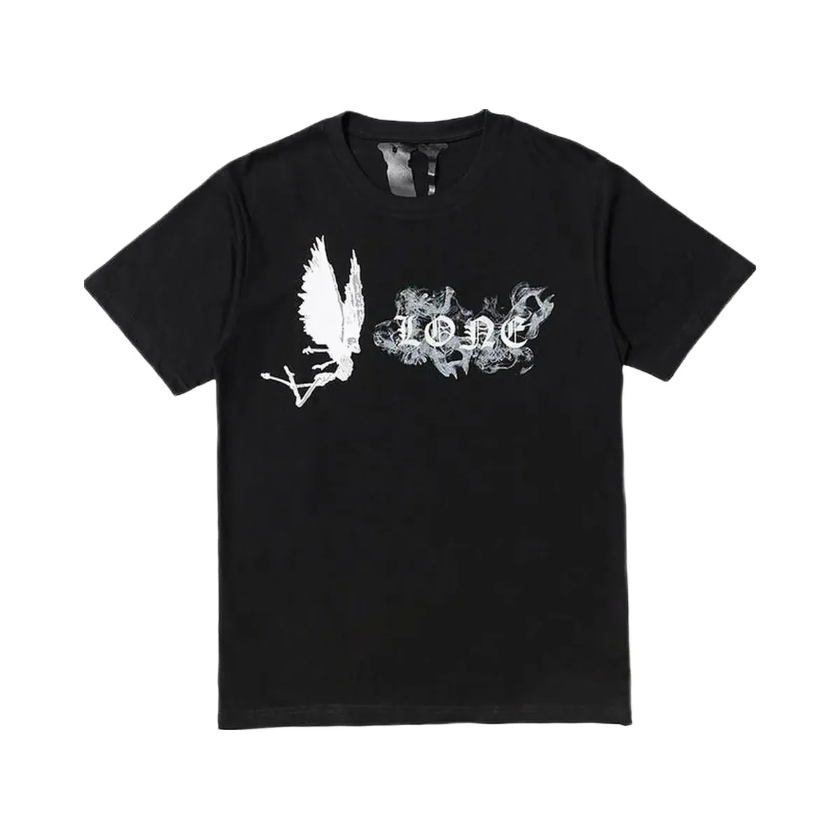 Vlone Pop Smoke Angel Tshirt Black/White - HypeFly India View 2