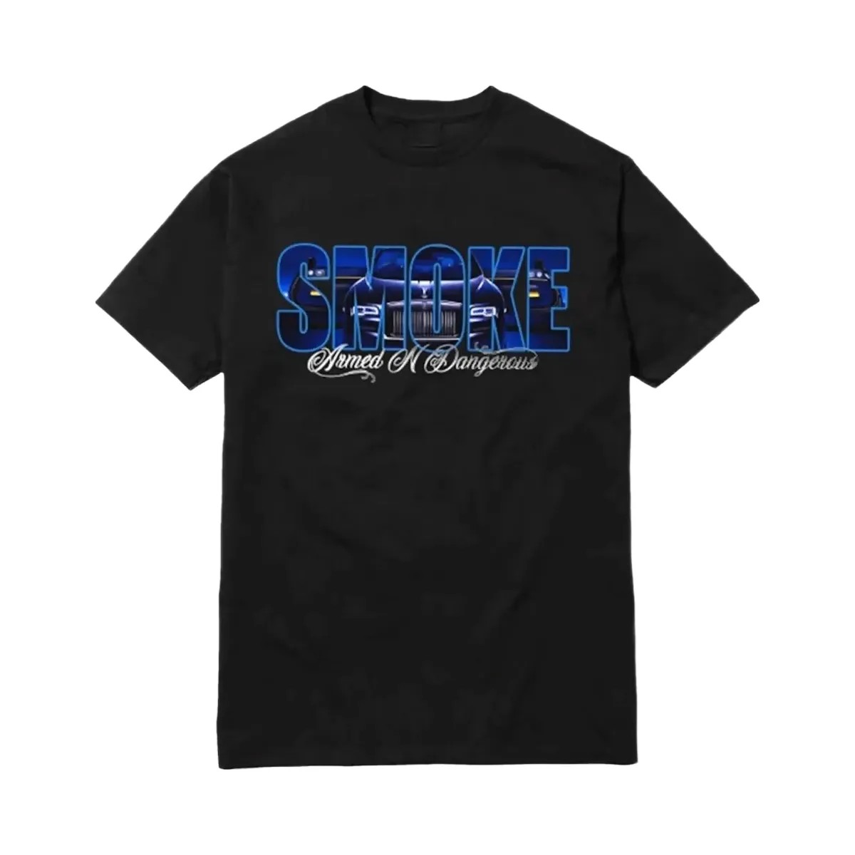 Vlone Pop Smoke X Vlone Armed And Dangerous T Shirt Black - HypeFly India View 2