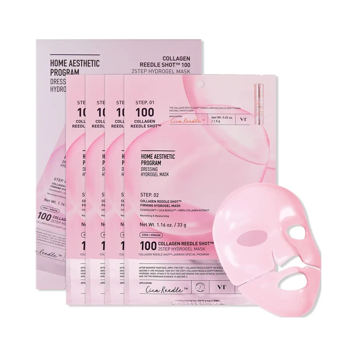 VT Cosmetics Collagen Reedle Shot 100 2-Step Hydrogel Mask - HypeFly India View 1