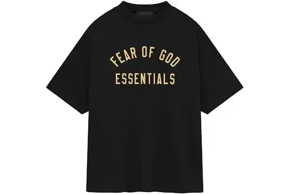 Fear of God Essentials Jersey Crewneck Tee Black | 100 Fear of God Essentials Jersey Crewneck Tee Black | 100